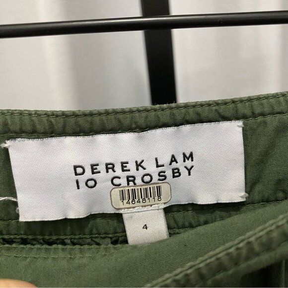 Derek Lam 10 Crosby Tie Dye Green Black Tiered Fall Midi Skirt Bohemian Size 4 - Picture 4 of 8